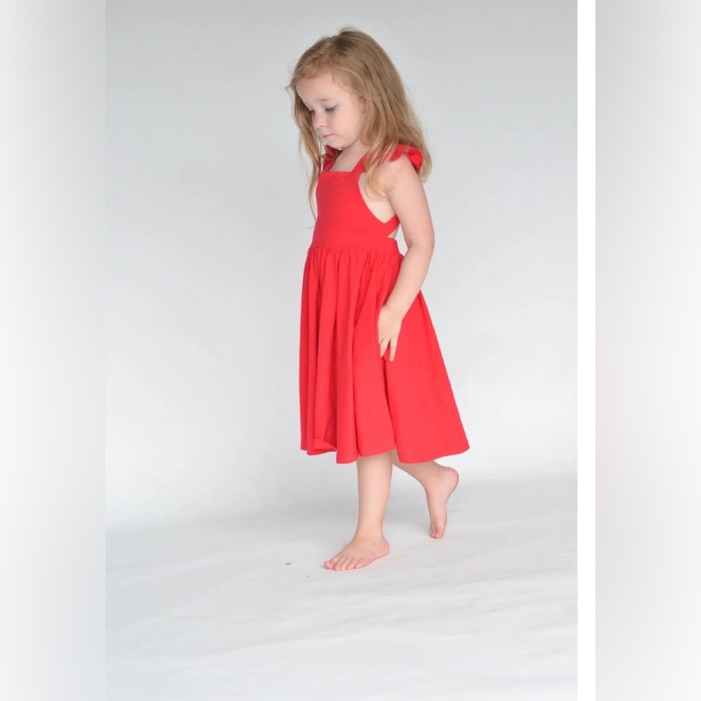 OLLIE JAY ROSITA DRESS - RED - Picture 3 of 5